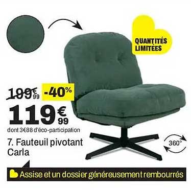 Fauteuil pivotant Carla