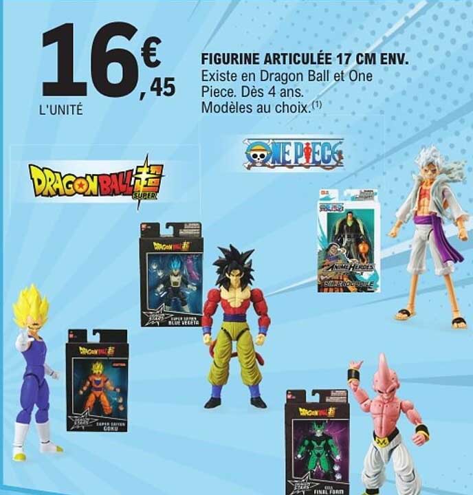 FIGURINE ARTICULÉE 17 CM ENV. Existe en Dragon Ball et One Piece. Dès 4 ans. Modèles au choix.(1)