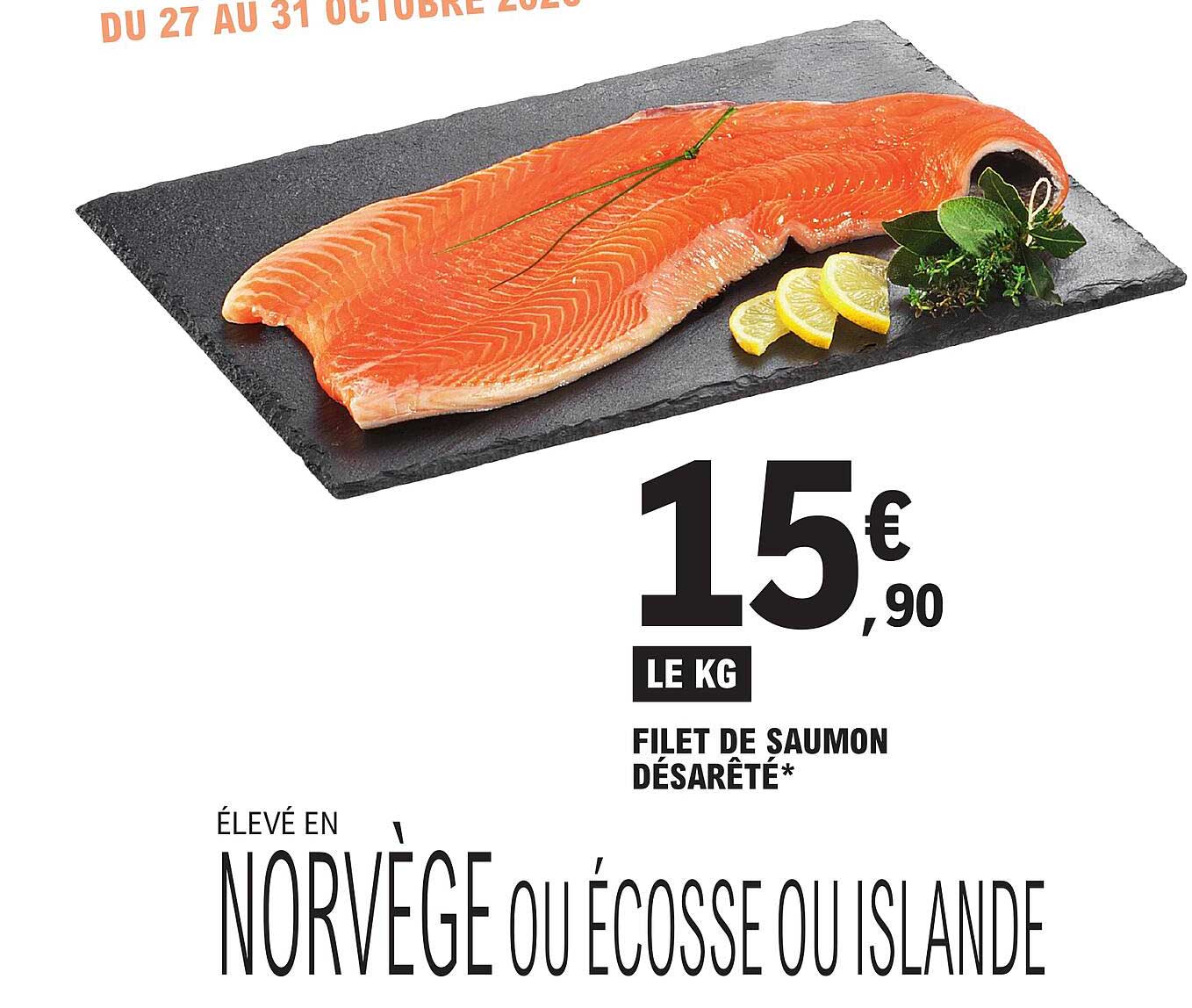 FILET DE SAUMON DÉSARÊTÉ*