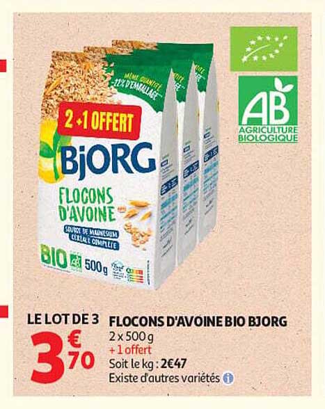 FLOCONS D'AVOINE BIO BJORG