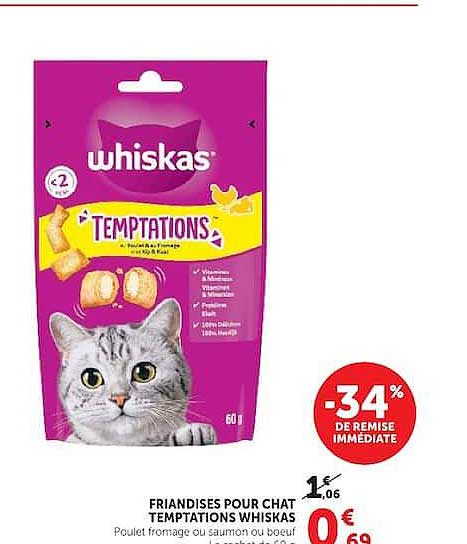FRIANDISES POUR CHAT TEMPTATIONS WHISKAS