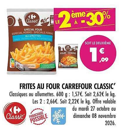 FRITES AU FOUR CARREFOUR CLASSIC’