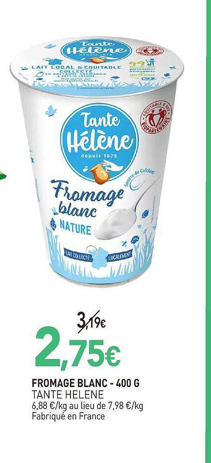 FROMAGE BLANC - 400 G TANTE HELENE