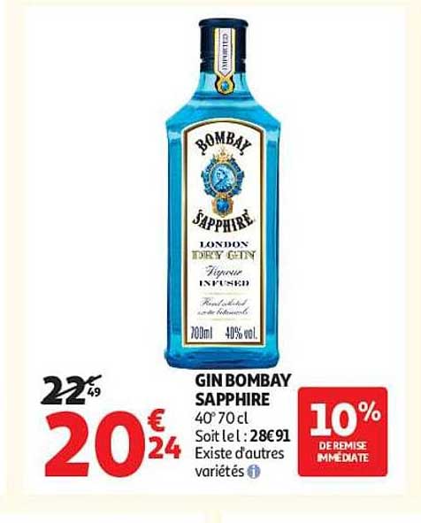 GIN BOMBAY SAPPHIRE 40° 70 cl