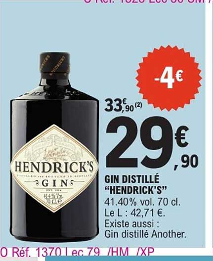 GIN DISTILLÉ "HENDRICK'S"