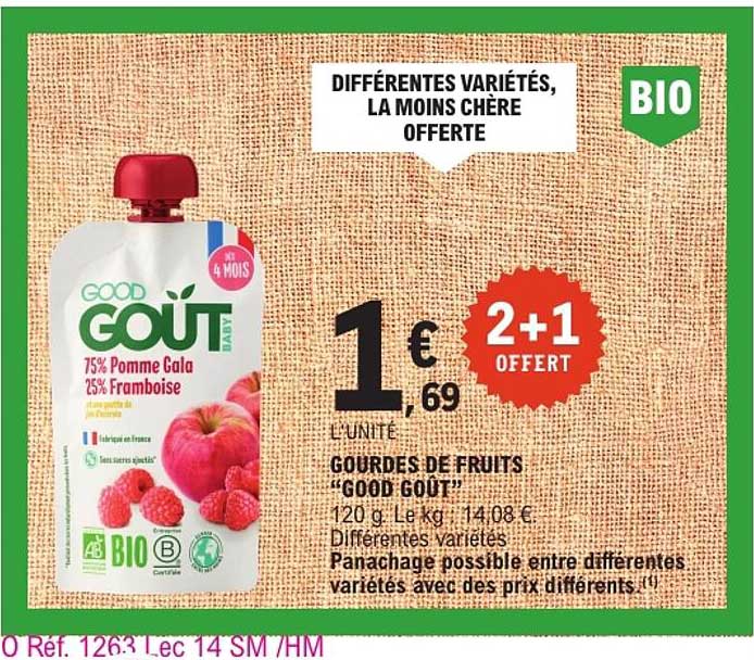GOURDES DE FRUITS "GOOD GOÛT"
