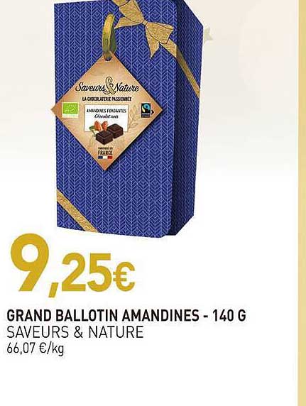 GRAND BALLOTIN AMANDINES - 140 G SAVEURS & NATURE