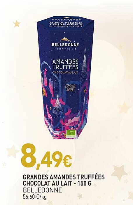 GRANDES AMANDES TRUFFÉES CHOCOLAT AU LAIT - 150 G BELLEDONNE