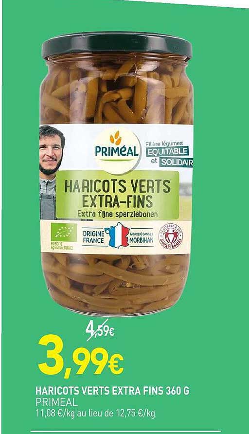HARICOTS VERTS EXTRA FINS 360 G PRIMEAL