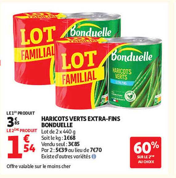 HARICOTS VERTS EXTRA-FINS BONDUELLE