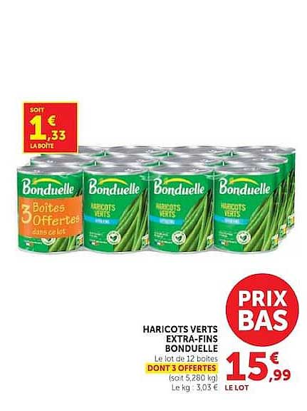 HARICOTS VERTS EXTRA-FINS BONDUELLE
