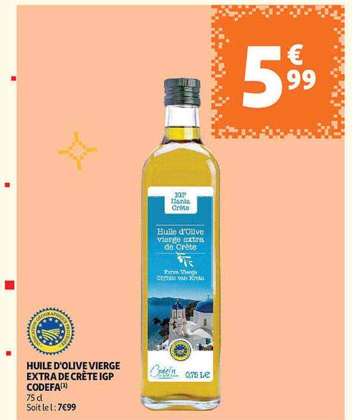 HUILE D'OLIVE VIERGE EXTRA DE CRÈTE IGP CODEFA
