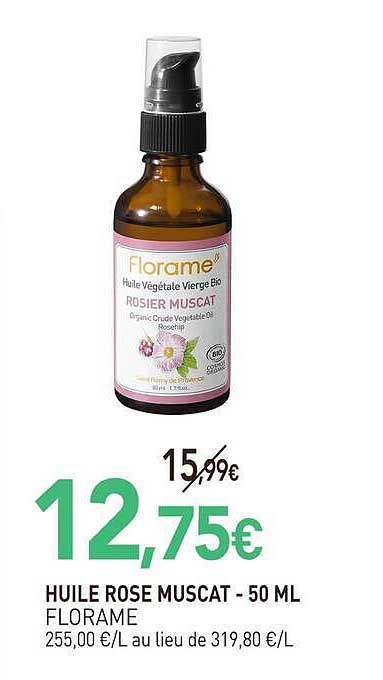 HUILE ROSE MUSCAT - 50 ML FLORAME