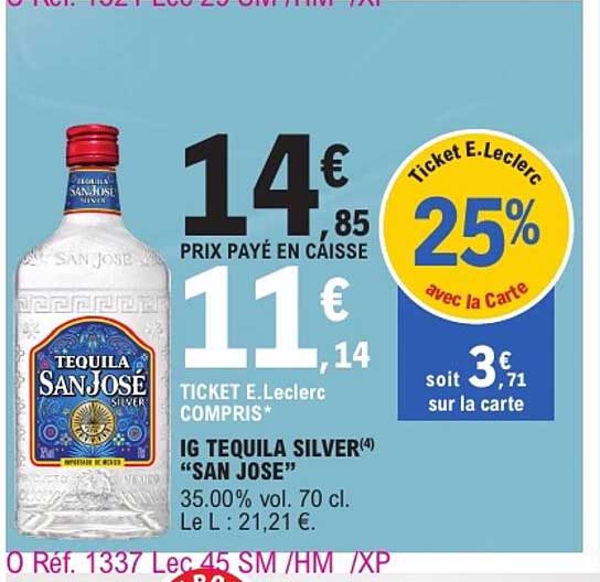 IG TEQUILA SILVER “SAN JOSE”