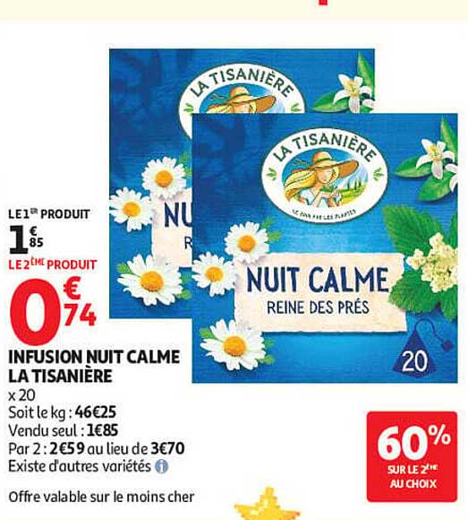 INFUSION NUIT CALME LA TISANIÈRE