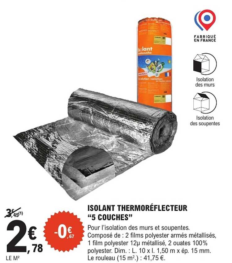 ISOLANT THERMORÉFLECTEUR “5 COUCHES”