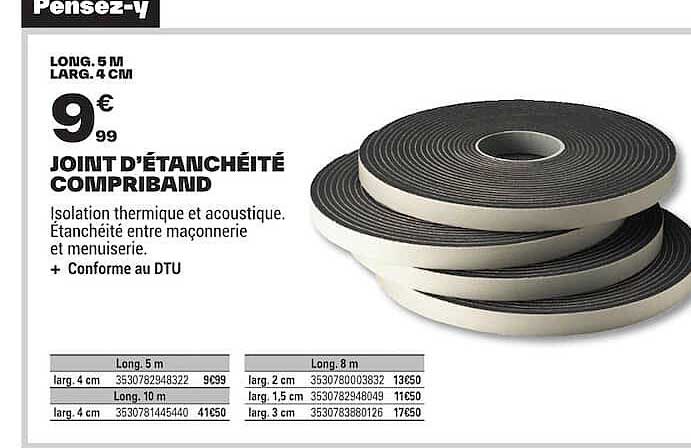 JOINT D'ÉTANCHÉITÉ COMPRIBAND