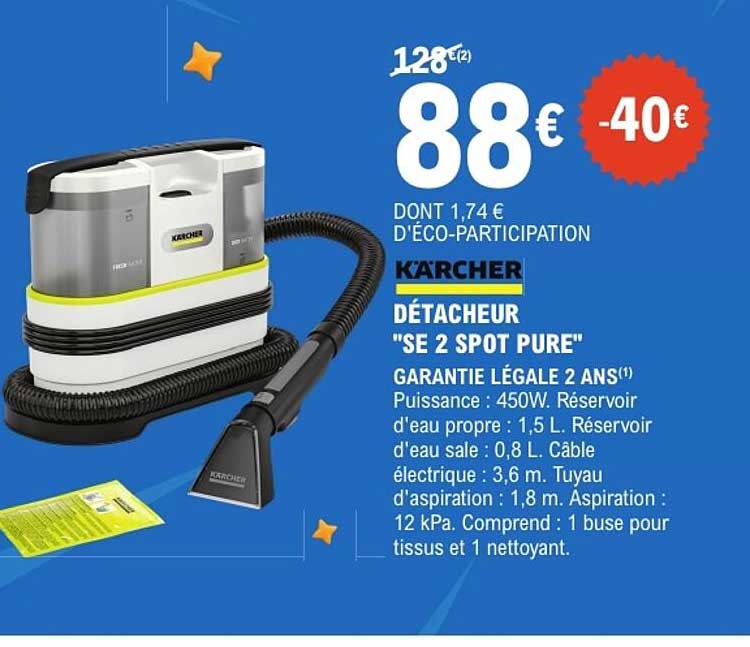 KÄRCHER DÉTACHEUR "SE 2 SPOT PURE"