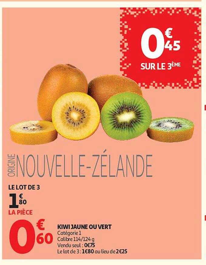 KIWI JAUNE OU VERT