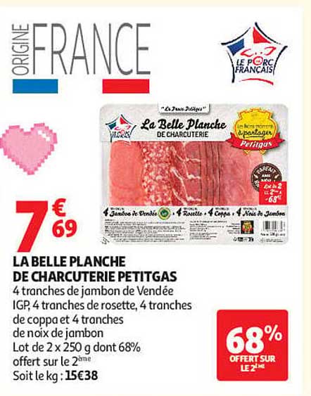 LA BELLE PLANCHE DE CHARCUTERIE PETITGAS