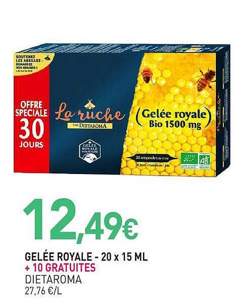 La ruche (Gelée royale) Bio 1500 mg