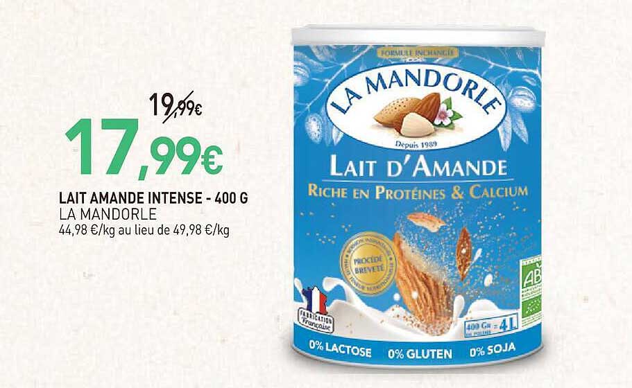 LAIT AMANDE INTENSE - 400 G LA MANDORLE
