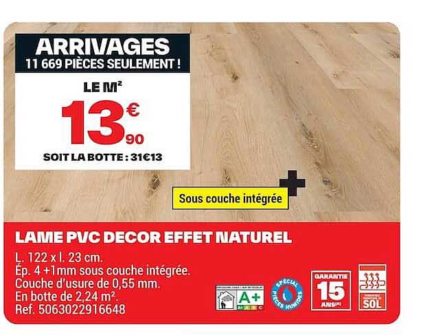 LAME PVC DECOR EFFET NATUREL