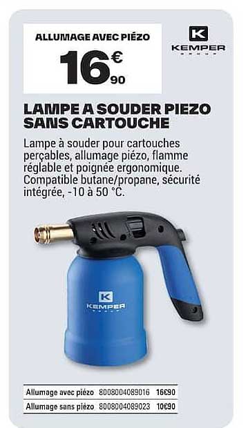 LAMPE A SOUDER PIEZO SANS CARTOUCHE