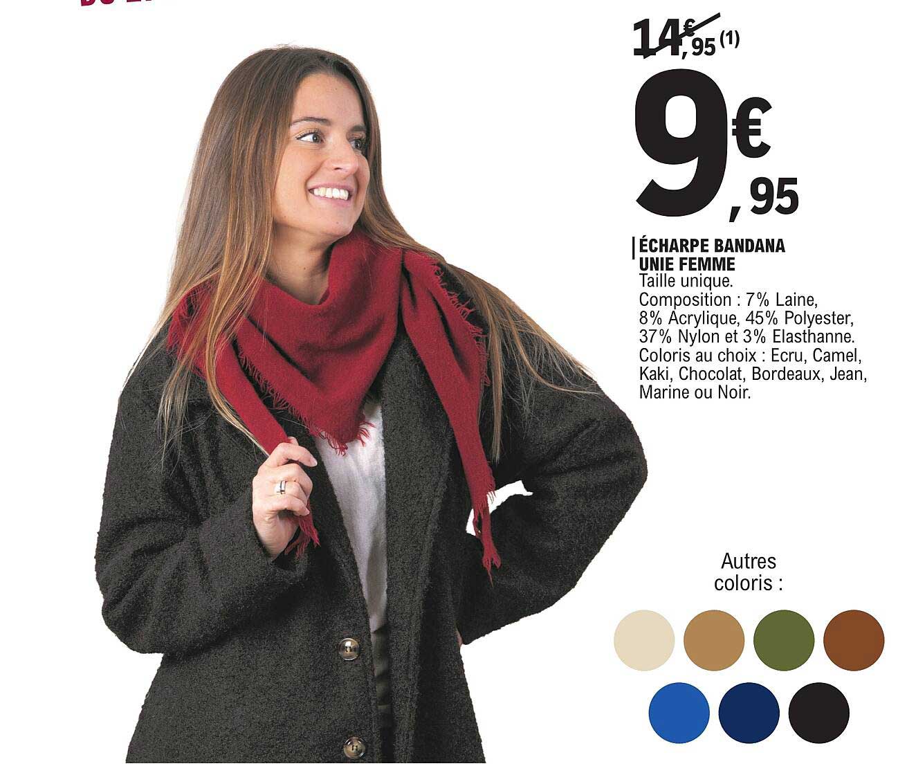 L'ÉCHARPE BANDANA UNIE FEMME