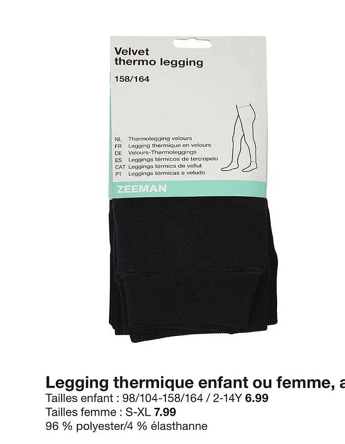 Legging thermique enfant ou femme, a