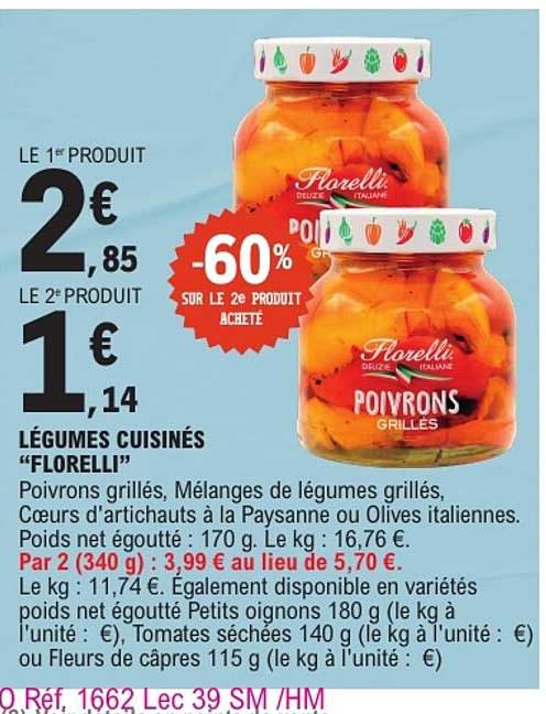 LÉGUMES CUISINÉS “FLORELLI”