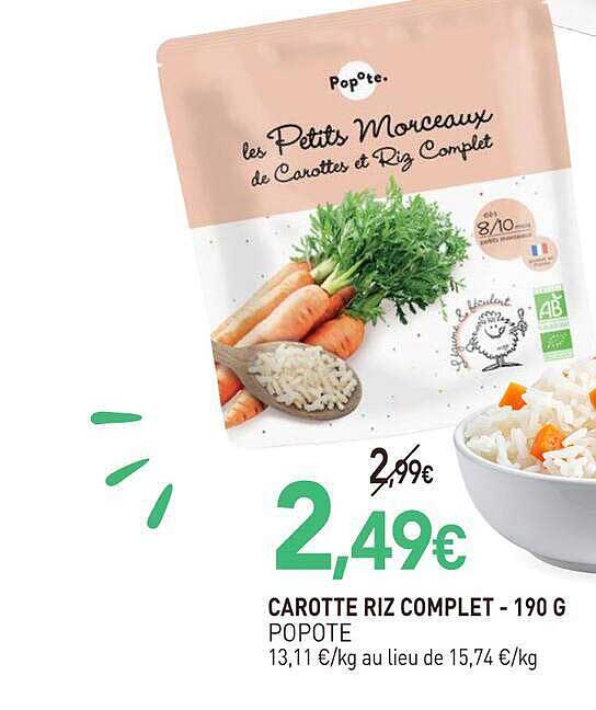 les Petits Morceaux de Carottes et Riz Complet