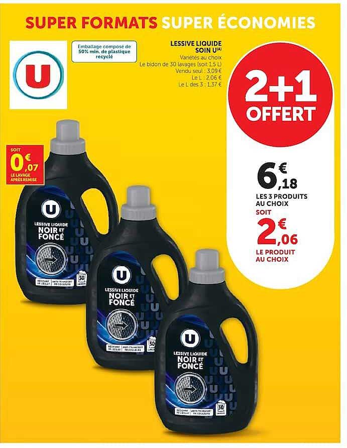 LESSIVE LIQUIDE SOIN U