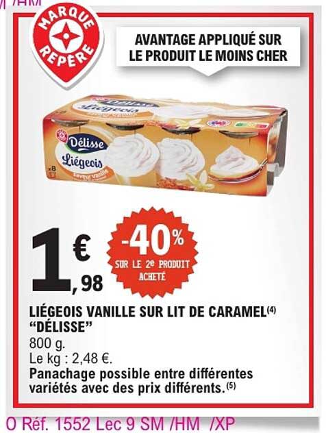 LIÉGEOIS VANILLE SUR LIT DE CARAMEL “DÉLISSE”
