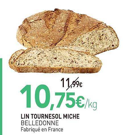 LIN TOURNESOL MICHE BELLEDONNE Fabriqué en France