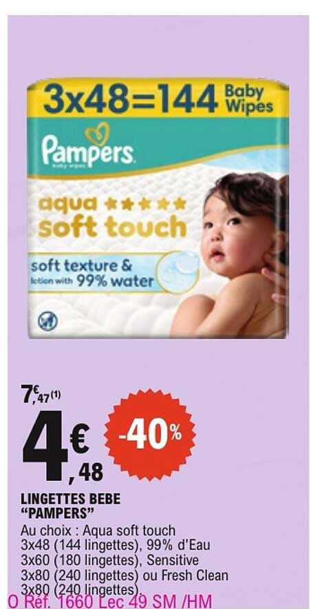 LINGETTES BEBE “PAMPERS”