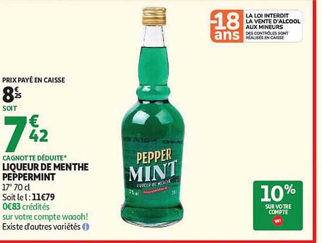 LIQUEUR DE MENTHE PEPPERMINT