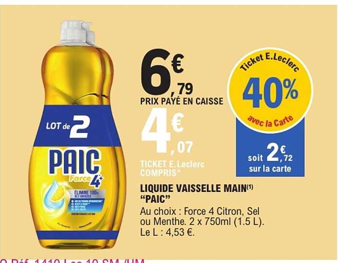 LIQUIDE VAISSELLE MAIN "PAIC"