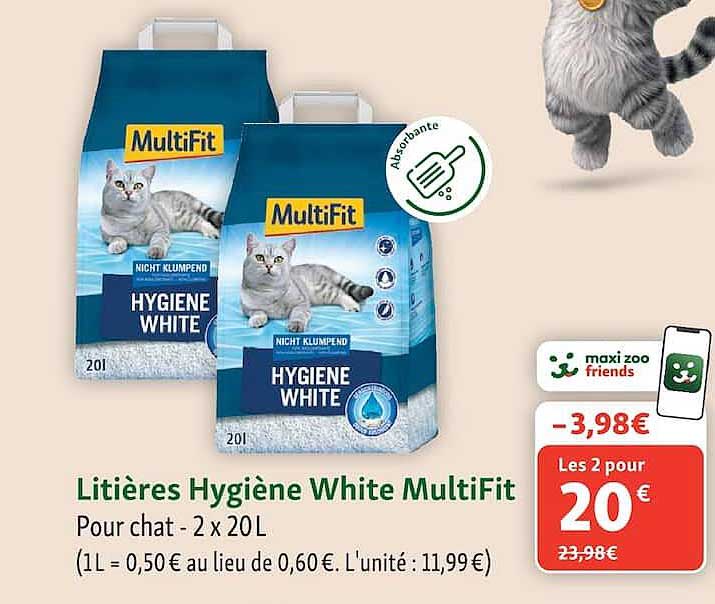 Litières Hygiène White MultiFit