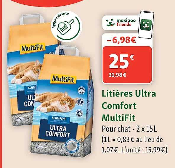 Litières Ultra Comfort MultiFit