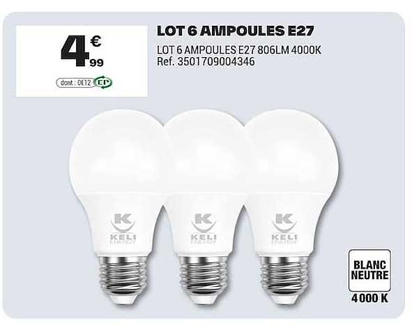 LOT 6 AMPOULES E27