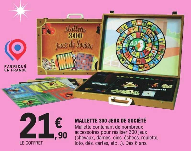 MALLETTE 300 JEUX DE SOCIÉTÉ