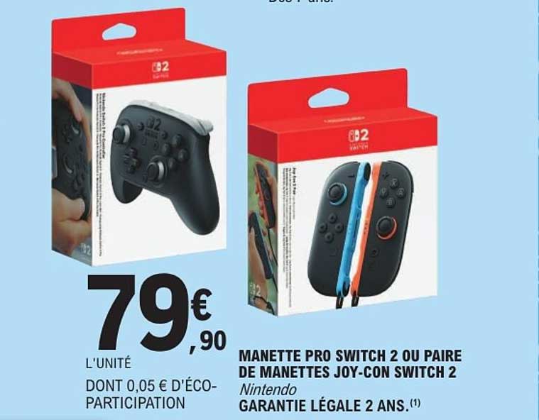 MANETTE PRO SWITCH 2 OU PAIRE DE MANETTES JOY-CON SWITCH 2