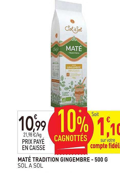 MATÉ TRADITION GINGEMBRE - 500 G