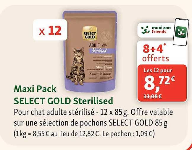 Maxi Pack SELECT GOLD Sterilised