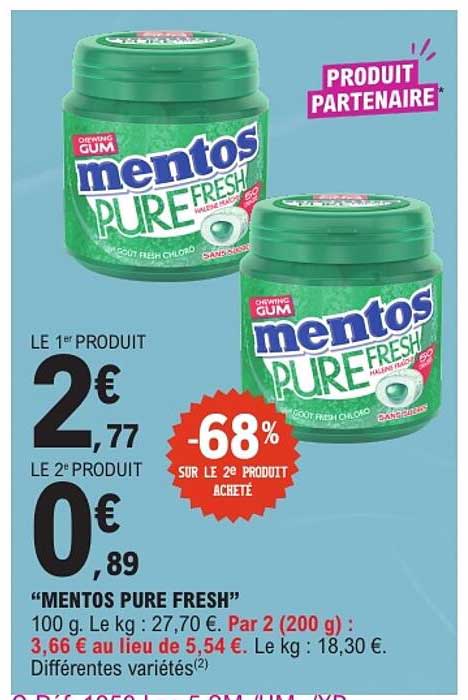 MENTOS PURE FRESH