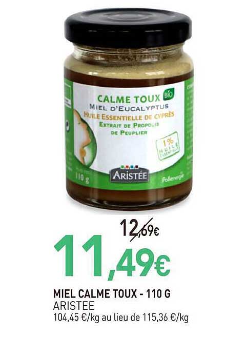MIEL CALME TOUX - 110 G ARISTEE