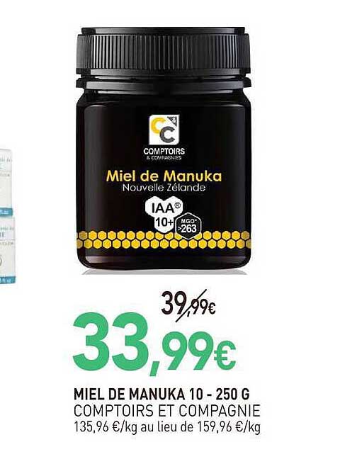 Miel de Manuka 10 - 250 g Comptoirs et Compagnie