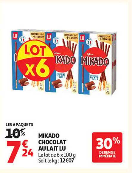 MIKADO CHOCOLAT AU LAIT LU