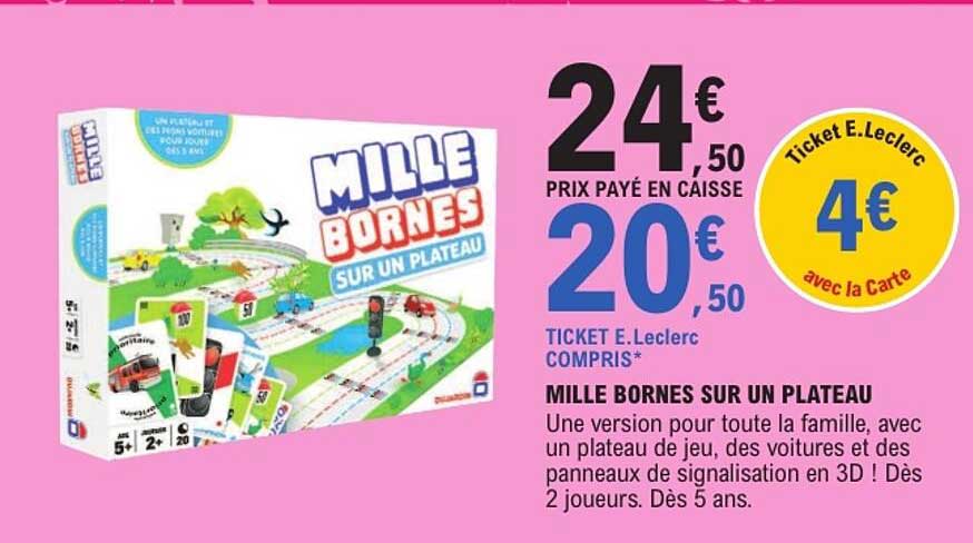 MILLE BORNES SUR UN PLATEAU